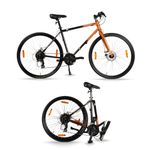 HORNBACK M1 Foldable Cycle for Adults | 21-Speed Shimano Gears | 28-Inch Wheels | 20-Inch Frame | Mechanical Disc Brakes | Fully Assembled | Unisex Folding Bike (Cosmic Flare)