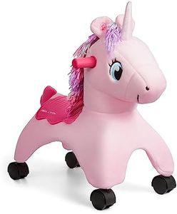 Radio Flyer Shimmer The Magical Unicorn with Interactive Lights and Sounds, Ride On Toy for Toddlers Ages 1-3, Pink Unicorn Toy for Kids, Medium