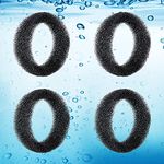 POLAME Pre-Filter Sponges, Stainless Steel Cat Fountain Sponge Foam Filter Black, Compatible with 84oz/2.5L Pet Fountain Automatic Drinking Water Dispenser