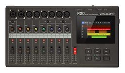 Zoom R20 Multi Track Tabletop Recorder, with Touchscreen, Onboard Editing, 16 Tracks, 6 XLR Inputs, 2 Combo Inputs, Effects, Synth, Drum Loops, and USB Audio Interface.