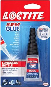 Loctite Super Glue, 10 Gram Longneck Bottle, 2 Pack - Clear Superglue for Plastic, Wood, Metal, Crafts, & Repair, Instant Glue Adhesive, Quick Dry