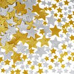 Itsyyboo Glitter Foam Stickers - Silver and Gold Stars - Pack of 100 - Self-Adhesive Stickers - Stickers for Scrapbooks and Cards Assorted Shipping