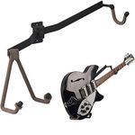 String Swing Guitar Holder Horizontal Low-Profile Narrow-Body for Flat Wall Mount Bass and Electric Guitars- 1 Piece Unit CC151-LPN-FW