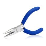 SPEEDWOX 3 Inches Chain Nose Pliers for Jewelry Making Mini Precision Long Nose Pocket Plier Slim Flat Jaws Small Hand Tools Professional Fine Pliers DIY Craft Beading Hobby Wire Work