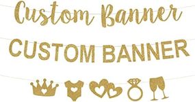 Custom Party Glitter Banner, Custom