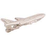 TRIPIN Classic Aeroplane Shape Tie Pin for Men (Silver)