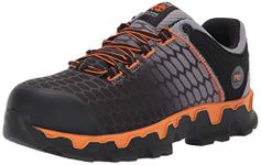 Timberland PRO Men's Powertrain Sport Alloy Safety Toe SD+ Industrial Boot, Black/Grey/Orange, 7 W US