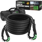 Rhino USA Kinetic Recovery Tow Rope (1.25" x30') Heavy Duty Offroad Snatch Strap for Diesel Truck, Tractor, Heavy Equipment - Ultimate Elastic Straps Towing Gear - Guaranteed for Life!