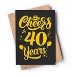 40th Birthday Card - Funny 40th Birthday Cards for Women - Happy 40th Birthday Card for Men - 40th Bday Card for Mum, Dad - 40 Years Old Card for Son, Daughter - Joke 40th Card for Sister, Brother