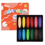 CUTEONEE Crayons for Kids, 12 Colors Washable Toddler Crayons, Non-Toxic Baby Crayons, Easy to Hold and Use, Safe Coloring Gifts for Babies and Children