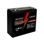 BOTKU 12V 30Ah Lithium LiFePO4 Deep Cycle Battery, 3000+ Cycle Rechargeable Lithium Iron Phosphate Battery for Solar, Fish Finder, Marine, Outdoor Camping, Off-Grid Applications with 30A BMS