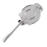 Tortilla Press Cast Iron, 6.4 Inch/16 cm Aluminum Tortilla Maker, Pre-Seasoned Flour & Quesadilla Press Taco Maker, Roti Maker Chapati Machine, Tool to Make Indian Style Food for Cooking, Silver