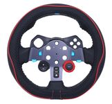 DuoDuoBling D Steering Wheel Cover Racing Game Accessories 10.6 inch 27cm for PC,Xbox OneSeries X/S,g920 x920 G29 g923 g27 g25,PS4,PS3, PS5,Nintendo Switch (Black Red)