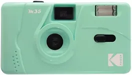 Kodak M35 35mm Film Camera, Reusable, Focus Free, Easy to Use, Build in Flash and Compatible with 35mm Color Negative or B/W Film (Film and AAA Battery NOT Included) (Mint Green)