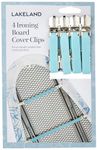 lakeland 4 Ironing Board Clip Covers – Holds Ironing In Place Wrinkle Free Surface Fits Most Boards