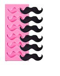 RKPM HOMES Mustache 6 Cavity Cake Fondant Mold, Moustache Silcone Mould Cooking Baking Tools,Sugar Bow Craft Cupcake Pastry DIY Decorating Birthday Baby Shower Little Man Party Supplies