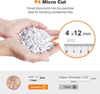 Bonsaii Micro Cut Shredder – 100-Sheet High Security Paper Shredder
