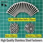 M3 35MM Allen head High Quality Stainless Steel Bolt, Nut & Washers Set