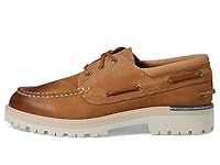 Sperry Men's A/O Lug 3-Eye Boat Shoe, Tan/White, 8 M US