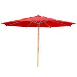 Yescom 13ft XL Outdoor Patio Umbrella w/German Beech Wood Pole Beach Yard Garden Wedding Cafe Garden (Red)