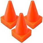 Faswin 40 Pack 7 Inch Plastic Sport Training Traffic Cone, Orange