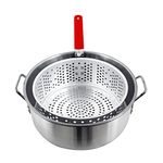 CHARD FBA12 Aluminum Stock Pot with Strainer Basket, 10.5 Quart