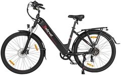 Bodywel A275 Electric Bike, 27.5'' City Bike with 36V 15.6Ah Removable Battery, 4.5-inch LED Display, Maximum Range of 100km, Disc Brakes, Mountain Electric E-Bike for Adults