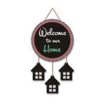 Artvibes Welcome To Our Home Quotes Wooden Wall Hanging Decorative Items for Home Decor | Living Room | Modern House Decoration Item For Gift (WH_7201N)