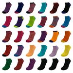 BRIGHT STAR Low Cut Ankle Socks For Women - 30 Pairs of Athletic Socks For Running,A#8, Workout, Sports