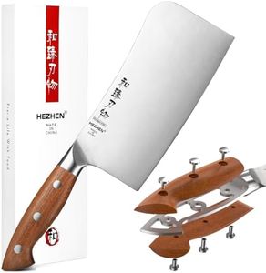 HEZHEN Hacha de Cocina, Cuchillas de Carne de Chef Chino, Macheta de Cocina Cuchillo de Carnicero Cortar Huesos, Full Tang Manche