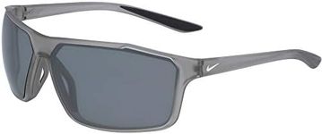 Nike CW4674-012 Windstorm Sunglasses Wolf Grey/White Frame Color, Grey With Silver Mirror Lens
