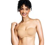 NYKD (NYB027 Padded & Wired Ultimate Multiway Strapless Bra for Women | Anti Slip Bra with Seamless Neckline & Soft Detachable Straps - Tan (34DD)