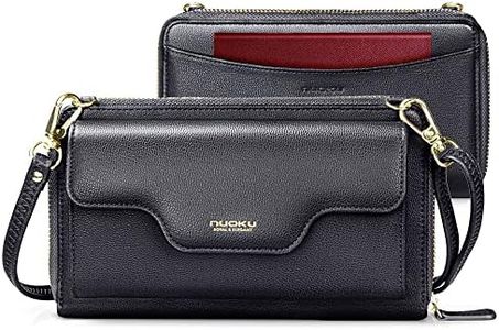 nuoku Passport Holder, RFID Blocking Passport Wallet with Zipper 2 Straps, Travel Document Organizer for Family (Black)