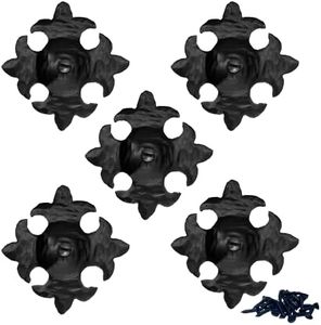 5 Pack 2" Large Round Head Clavos Decorative Nails – Black – Handmade Rustic Round Fasteners for Farmhouse Shutter, Faux Wood Beams, Barn Door, Shutters, and Gates – Ornamental Wood Accent