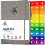 Clever Fox Planner – Weekly & Monthly Planner to Increase Productivity, Time Management and Hit Your Goals – Organizer, Gratitude Journal – Undated, Start Anytime, A5, Lasts 1 Year, Grey (Weekly)