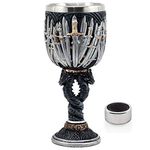 Medieval GOT Swords Chalice Goblet D&D Game Dragon Gifts Iron Throne Chalice Cup Merchandise Drinking Vessel with Wine Drip Ring