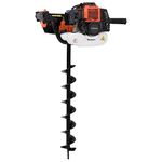 vidaXL Auger Ground Drill Gasoline Petrol Garden Patio Planting Post Borer Hole Digger Tool Earth Planter Spiral Drill Bit Kit Orange