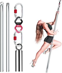 Flying Dance Pole Abnehmbare 360 drehbare Tragbare Aerial Fly Dancing Pole für Performance-Akrobatik-Studio 45mm Silver Flying Pole 2 Meter lang