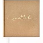 Plantvibes Wedding Guest Book - 72 Pages of Premium Paper, Thick Paper, It Does Not Press Through, Vintage Style, with Golden Title - Ideal for Weddings, Anniversaries, Birthdays, Baptisms