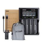 XTAR VC4SL Charger with UK QC3.0 Adapter Upgraded from XTAR VC4S 18650 18700 26650 21700 1.2V AA AAA charger Test Battery Real Capacity