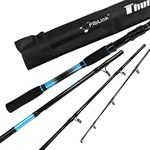 Fiblink 4-Piece 7-Feet Carbon Fiber Fishing Rod Spinning & Casting Travel Portable Rod Lightweight Sensitive Tournament Quality Fishing Pole for Fresh & Saltwater (Spinning - Blue - Medium Heavy)