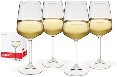 Spiegelau Style White Wine Glasses Set of 4 - European-Made Crystal, Classic Stemmed, Dishwasher Safe, Professional Quality White Wine Glass Gift Set - 15.5 oz