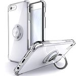 Silverback for iPhone 6s Plus Case Clear with Ring Kickstand, iPhone 6 Plus Case, Protective Soft TPU Shock -Absorbing Bumper Shockproof Phone Case for Apple iPhone 6/6S Plus -Clear