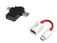 One Plus USB Type C OTG Adapter USB Mouse, Pendrive Connector & 2in1 OTG Adapter, USB 3.0 Female to Micro-USBConnector Aluminium High Speed Data OTG for All Type-C Smartphone & All Android Mobiles