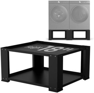 Laundry Pedestal for Washer and Dryer 18" Height - Fit 27 and 28 Inch Washer and Dryer Stand Riser Heavy Duty Steel 700lbs Capacity Universal Washing Machine Pedestals Black