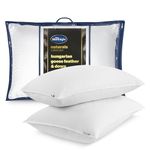 Silentnight Hungarian Goose Down Pillows 2 Pack - Hotel Quality Luxury Goose Feather and Down Pillows with Pure Cotton Cover Ideal for Front and Back Sleepers - Machine Washable - 2 Pack
