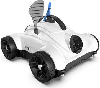 WYBOT Robot de Piscina con Motor de 150W, Succión Potente, Aspirador de Piscina con 3 Ciclos de Limpieza, Limpiafondos Automático con Cepillo de Limpieza para la Piscina