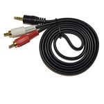 HQRP Stereo RCA to 3.5mm Audio Cable for Vizio S3820w-C0 S5430W-C2 SB2920-C6 SB3851-C0 SB4021E-B0 SB4051-C0 Sound Bar Mini Plug Cord Y-Splitter 4ft Coaster