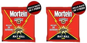 Mortein PowerGard Rat Kill Cake - 100g| Kills Rats Outdoors in One Feed | Effective Against All Types of Rats | Effective Rat Killer for Home, Car & Outdoors| Kills Rat, Mouse and Rodents (Pack of 2)