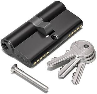 Bwintech 80mm(35/45) Black Euro Cylinder Lock,Door Barrel Lock,Key/Key with 3 Standard Keys,Anti-Pick,Anti-Bump,Anti Drill,High Security for UPVC,Wooden,Composite Doors